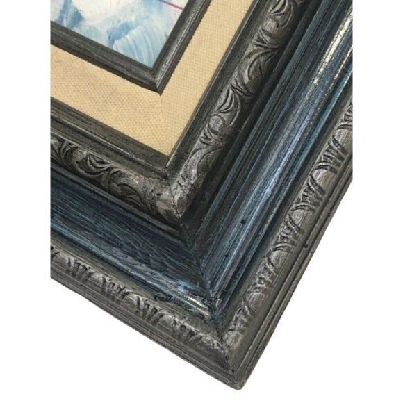 Vintage Oil Painting Black Lady with Dandelion Signed Henri - Picture 4 of 5